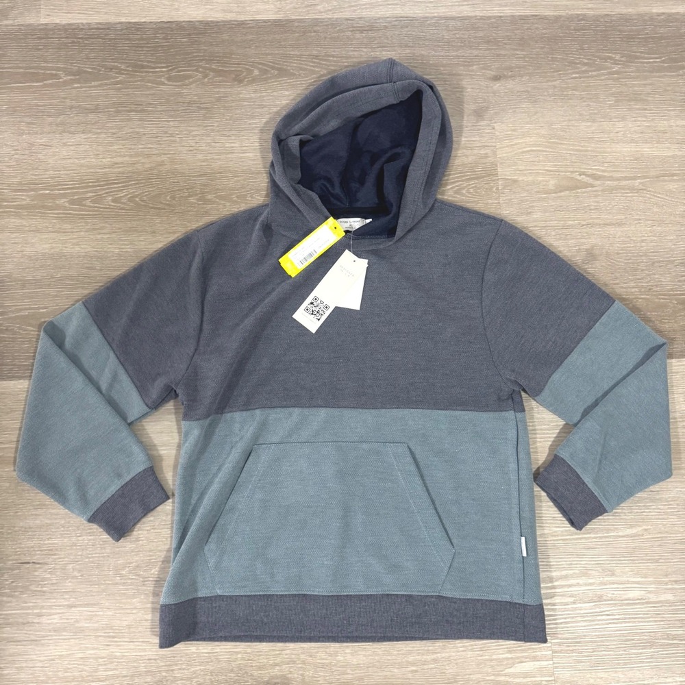 Ocean Current Ben Colorblock Pullover Hoodie Mens Medium Indigo OB224310